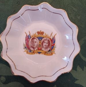 Vintage Sutherland of England King George VI Commemorative Trinket Plate